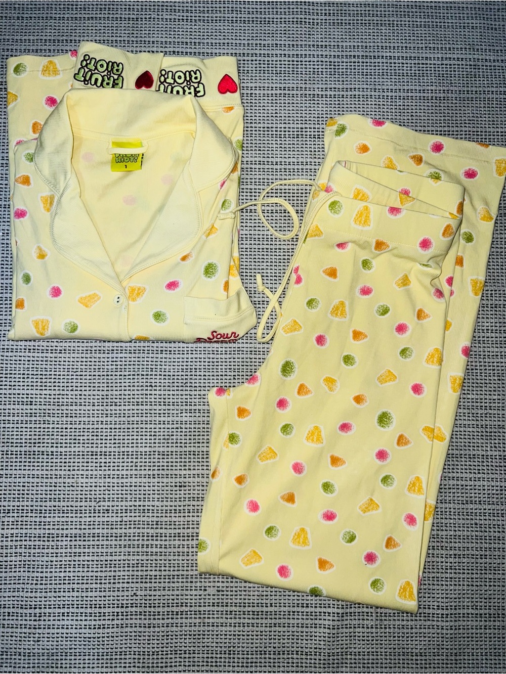 FRUIT RIOT PAJAMA SET - SIZE LARGE